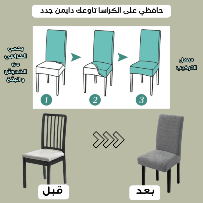 ⁦غلاف الكراسي العصري⁩ - الصورة ⁦3⁩