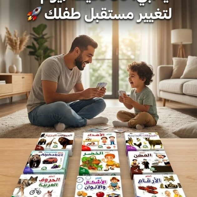 10 علب بطاقات تعليمية